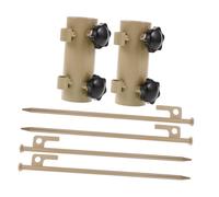 ifundom 6 Pièces Piquets Robustes pour Camping avec Barres Réglables Accessoires Aluminium pour Hampe de Canopy