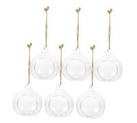 ifundom 6 pièces Vase Verre Suspendu Transparent pour Micro Paysage DIY Porte-Plante Hydroponique Décoratif pour Jardin Intérieur