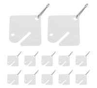 ifundom 60 Pièces Étiquettes Porte-clés et Suivi D'inventaire en Acrylique Blanches Carrées avec Sécurisé pour Organisation Personnelle Armoires et Boîtes