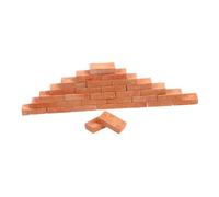 ifundom 60 pièces Lot de Briques Miniatures Terre Cuite Réalistes Briques Décoratives pour Modélisme Construction DIY Aménagement Paysager et Maison de Poupée