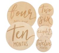 ifundom 6pièces Étapes Mensuelles De Disques Mensuels Bois Pour Panneau Étapes Mensuelles Marqueurs Mensuels Pour Jalons