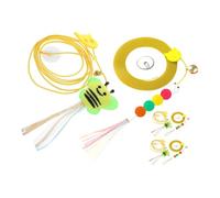 ifundom 6pièces Jouets Suspendus pour Chats Forme Abeille Et Chenille Rétractables Jeu Interactif pour Chat Intérieur Exercice