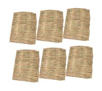 ifundom 6pièces Tapis De Paille Tissée pour Lapin Chinchilla Et Cochon Couverture Naturelle Et Confortable pour Cage Lavable