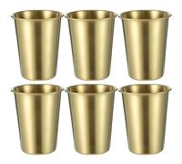 ifundom 6pièces Tasses Acier Inoxydable Tasses Métalliques Réutilisables Pour Eau Bière Café Et Jus Capacité De Idéales Pour Maison Fête Et Bureau