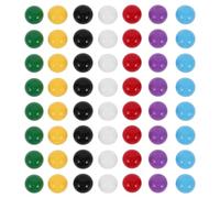 ifundom 70 Billes Colorées de 10 Mm en Plastique Solide | 7 Sphères de Probabilité de Couleurs Assorties pour Le Comptage Mathématique, Perles de Rechange pour Le Jeu de Dames