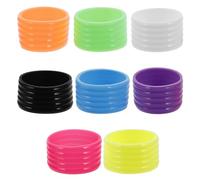 ifundom 8 pièces Anneaux de Poignée Antidérapants pour Raquette Tennis et Badminton Lot de Anneaux Silicone Absorbant la Sueur Confort et Durabilité Grips Professionnels Polyvalents