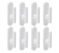 ifundom 8 Pièces Crochet de Taquet pour Corde de Store en Plastique Blanc, Fixation Sûre pour Cordon de Rideau, pour Salon et Bureau, Design Simple et Moderne