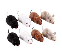 ifundom 8 pièces Jouets Souris à Remonter Peluche Interactif Chat Rats Compagnon Design Mécanique sans Pile Cadeau Amusant Couleur Aléatoire Couleur Aléatoire