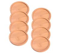 ifundom 8 Pièces Soucoupes Rondes pour Pots De Fleurs Et Plantes Plateau Bambou pour Collecter Eau Et Protéger Les Surfaces