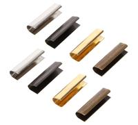 ifundom 80 Embouts de Lacets Métalliques Plats 4 Trous 4 MM X 20 MM Lot de 80 Pièces Couleurs Bleu Antique Doré Blanc et Noir Accessoires Universels pour Chaussures et Cordons de