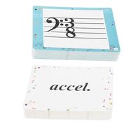 ifundom 80 Pièces Music Flashcards Set for Beginners Durable Musical Note and Rhythm Practice Cards Portable Music Theory Learning Tool for Piano Violin and Home School
