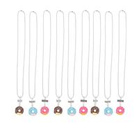 ifundom 9pcs Collier D'amitié Adorable Pendentif Beignet en Alliage, Accessoire Ami Délicat et Portable, Présent pour Meilleurs Amis