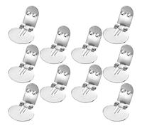 ifundom Accessoires pour Chaussures en Acier Inoxydable Argenté, Lot de 10 Pinces Plates pour Décoration Diy, pour Projet de Création de Boucles de Chaussures