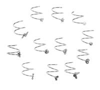 ifundom Anneaux de Nez Doubles en Acier Inoxydable 12 Pièces, Boucle de Nez Spirale Torsadée, Piercing Septum Unisexe, Bijoux de Corps Mode, Décoration Soirée et Usage Quotidien