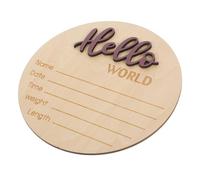ifundom Annonce Simple pour Rond Bois Bébé Panneau en Naissance Lisse Surface, Accessoire de Photographie et Délicat, pour Prendre des Photos de -né