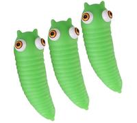 ifundom Anti-Stress Chenille Réaliste 3pcs en PVC Yeux Qui Pop, de Décompression Sensoriel pour Garçon et Filles et Adultes, Design Vivant pour Jeu et Détente