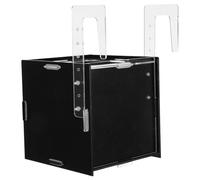 ifundom Aquarium à Boîte D'élevage en Acrylique Noir pour Guppy et Betta Contrôle du Débit d'eau, Visibilité Continue, pour Acclimatation et Isolation des Alevins