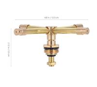 ifundom Arroseur Rotatif pour Pelouse à Quatre Fourches Laiton Système Irrigation Jardin Portable Couverture pour Pelouse et Jardin Outil Léger pour Arrosage