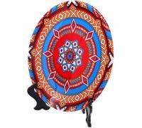 ifundom Assiette Décorative en Céramique Mandala de Fleur pour Décoration Murale la Cuisine, Surface Lisse et Facile à Nettoyer, pour Boulangerie et Restaurant