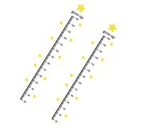 ifundom Autocollant de Hauteur Garçon et Filles Motif Étoile, Toise Murale Pvc 30x45 Cm, Chambre Bébé et Maternelle, Mesure Croissance Garçon et Filles, Lot de 2 Feuilles