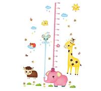 ifundom Autocollant Toise Pour Animaux Sticker Mural Garçon Fille Autocollant Toise Croissance Avec Éléphant