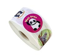 ifundom Autocollants de Récompense Animaux Décoratifs 500 Pièces Rouleau Autocollants Lettres Adhésifs pour Boîtes à Bonbons Étiquettes Non Toxiques pour Garçon et Filles et Papeterie