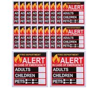 ifundom Autocollants Urgence pour Personnes et Animaux Domestiques Autocollants Auto-adhésifs, 20 Feuilles pour Situations D'urgence à Domicile