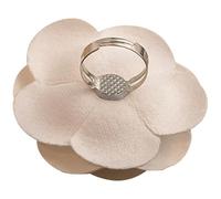 ifundom Bague Camélia pour Femme en Tissu Léger Bague Fleur Blanche Délicate 1 Pièce Bijou Décoratif pour Anniversaire et Mariage Accessoire Élégant pour Fête et Usage Quotidien