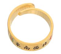 ifundom Bague Mahjong Design pour Femme Bijou Feng Shui Index Dorée Chance Bague Créative
