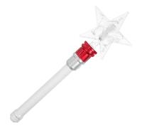 ifundom Baguette Magique Lumineuse Rotative Étoile Rouge pour Garçon et Filles, Lumineux Fête et Anniversaire, Accessoire Déguisement Princesse, Bâton Étoilé Néon pour Festivals