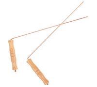 ifundom Baguettes Divinatoires en Cuivre Pur 2 Pièces Manche Bois, Portables et Résistantes pour Prospection d'eau et Chasse aux Énergies Invisibles
