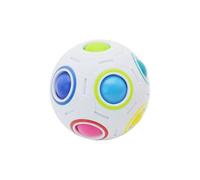 ifundom Balle Arc-en-Ciel 3D en Plastique Abs Légère - Jeu Éducatif pour Garçon et Filles - Puzzle à Presser Billes Colorées - Casse-tête Stimulant la Coordination Main-œil - Éducatif