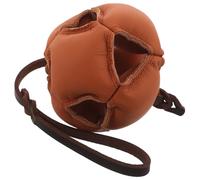 ifundom Balle d'Entraînement pour Chien Petite Taille Marron Solide à Mâcher Interactif pour Chiots Balle de Récompense pour Entraînement des Chiens Intérieur et Extérieur Nettoyage