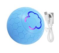 ifundom Balle Interactive Rechargeable pour Chien Lumière LED Bleue, Sauteur Électrique Robuste pour Chiots et Grands Chiens, Balle Rebondissante Silencieuse pour Jeux D’intérieur