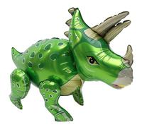 ifundom Ballon Aluminium Anniversaire Dinosaure Tricératops Vert 3D Léger Décoratif pour Fête d'Garçon et Filles Anniversaire et Célébrations
