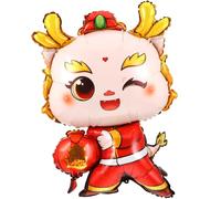 ifundom Ballon Dragon Année Chinoise Aluminium Décoration Festive pour Nouvel An Fête Printemps Maison et Événements