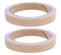 ifundom Bande Autocollante Décorative Effet Bois Chêne Clair 1,5 CM X 10 M 2 Rouleaux pour Bordure d'Étagère, Réparation de Meubles et Décoration de Portes Intérieures