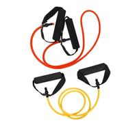 ifundom Bande Élastique Fitness Latex Naturel Rouge Jaune avec Poignées Confortables pour Yoga Musculation et Renforcement Bandes de Résistance Élastiques Portables pour Entraînement à et