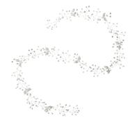 ifundom Bandeau de Mariée Fait Main à Fleurs Argentées Fausses Perles Serrage-Tête Floral Ajustable pour Mariage Accessoire de Coiffure Bohème pour Mariée et Demoiselles D’Honneur