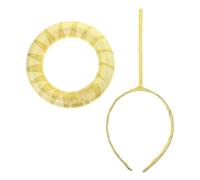 ifundom Bandeau Halo d'Ange Doré 1 Pièce Accessoire de Cheveux de Fête et Serrage-Tête de Costume d'Ange pour Cosplay pour Halloween Noël et Célébrations Festives