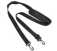 ifundom Bandoulière Large en Nylon Noir Solide Coussinets Épaules, Réglable et Résistante à l'usure, pour Paquet Ordinateur, Mallette et Valise de Voyage