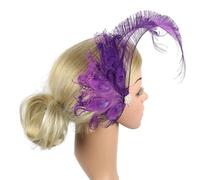 ifundom Barrette Cheveux Mariage Pourpre Strass, Accessoire Coiffure Délicat et Facile à Clipser, Mariée Lors de Son Jour Spécial