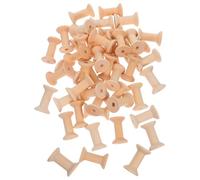 ifundom Bobines en Bois Vides 50 Pcs Bobines à Coudre et Tricoter en Bois Brut 47X30 MM Organiseur de Fil pour Macramé Couture et Loisirs Créatifs Bords Arrondis