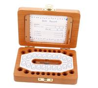 ifundom Boîte à Dents Bois Pour Garçon Fille Rangement Élégant Pour Premières Dents Et Cheveux De Nourrisson Souvenir Pour Garçons Et Filles Parfait Pour Shower Ou Anniversaire