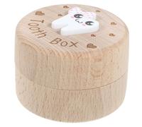ifundom Boîte à Dents Coffret Souvenir Pour Conserver Dents Lait Et Souvenirs Enfance Bois Pratique Cadeau