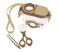 ifundom Boîte à Insectes Portable pour Garçon Fille avec Loupe Grossissante Kit Exploration Nature Plein Air Observation Claire Pincette Incluse pour Garçons et Filles Curieux