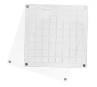 ifundom Boîte de Rangement en Acrylique Transparente pour Coquillages 64 Trous 12 X 12 CM Mini Vitrine de Présentation Cadre D’Exposition pour Pierres de Plage Organisateur Compact