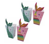 ifundom Boîtes à Popcorn en Papier Bleu Créatives de Queue de Sirène, Résistantes Compression et Légères, pour Décoration et Récompenses en Classe, Lot de 24