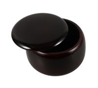 ifundom Bol Porte-pièces De Jeu en Bois, Pot De Pierres D'échecs en Bois Vintage, Boîte De Rangement D'échecs avec Couvercle pour Jeu De Go À Domicile