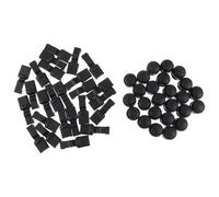 ifundom Boucles de Lacets sans Nouer 50 Pièces Noir en Plastique, Accessoires pour Lacets de Chaussures de Course, Clips pour Embouts, Connecteurs Pratiques pour Chaussures de Sport